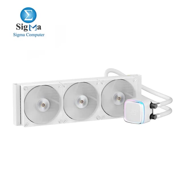 Ocypus Iota L36 White 360MM AIO Liquid Cooler With Dot-Matrix Digital Display