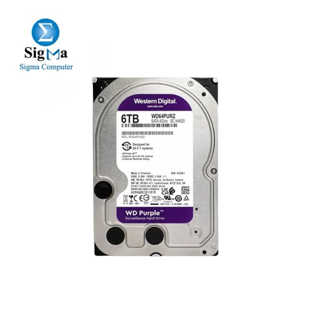 Western Digital Purple 6TB SATA Hard Drive