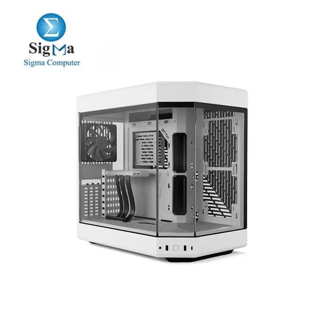 HYTE Y60 Modern Aesthetic Dual Chamber Panoramic Tempered Glass Mid-Tower ATX Computer Gaming Case with PCIE 4.0 Riser Cable Included, Snow White (CS-HYTE-Y60-WW)