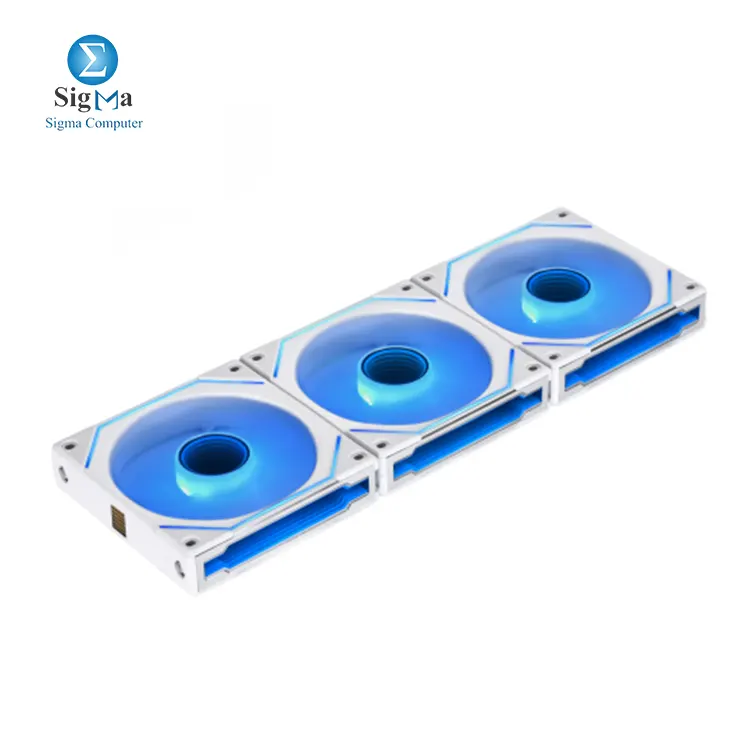 LIAN LI UNI Fan SL-INF 120MM ARGB Reverse Blade Revolutionized Daisy Chain White 3 Fans With Controller Fan- 12RSLIN3W WHITE