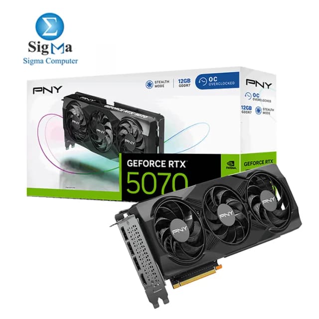 PNY GeForce RTX 5070 OC Triple Fan 12GB GDDR7 Graphics Card