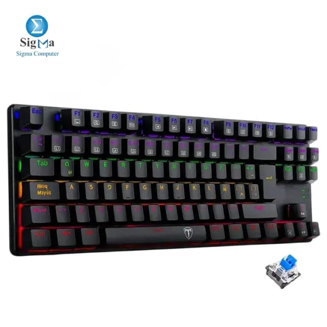 T-DAGGER Bora T-TGK313 Blue Switch RAINBOW LED Mechanical Gaming Keyboard