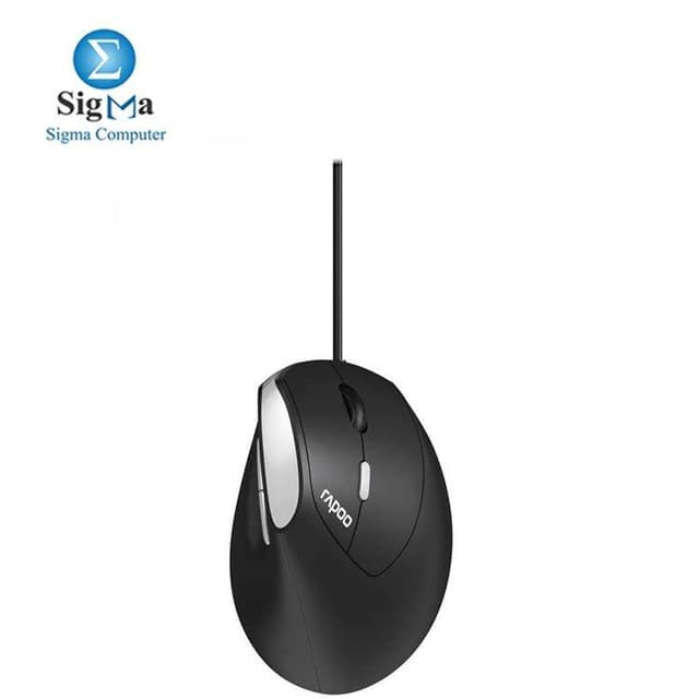 Rapoo EV200 Vertical Ergonomic Mouse - 1600 DPI - Black