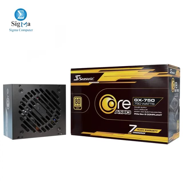 SEASONIC Core GX-750 ATX3 750W Atx 3.1 80 Plus Gold Cybenetics Platinum Fully Modular Hydro Dynamic Bearing Fan