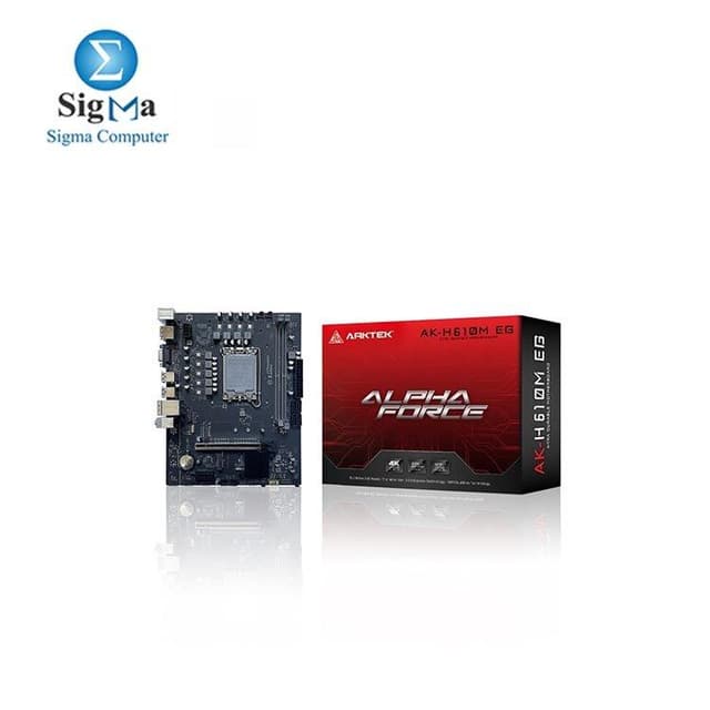 ARKTEK ALPHA FORCE AK H610M EG Socket LGA 1700 Motherboard