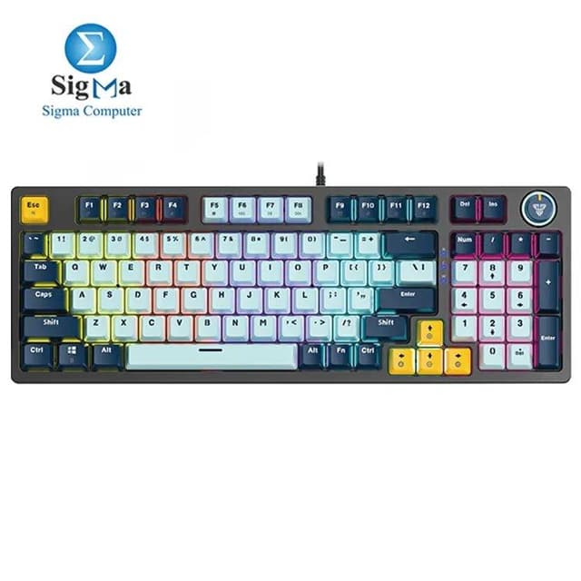 FANTECH MK890v2 ATOM96 Mechanical Keyboard Sky Blue Blue Switch