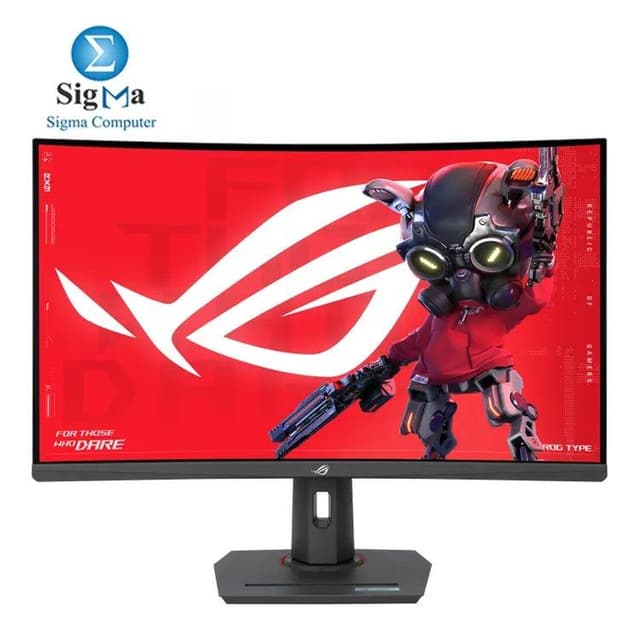 ASUS ROG Strix XG32WCS – 31.5" QHD 180Hz curved Fast VA monitor with 1ms GTG, HDR10, 90% DCI-P3, ELMB Sync, USB-C, and Adaptive-Sync.