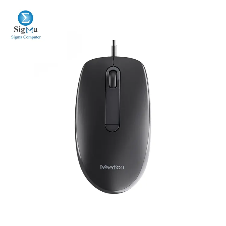 MEETION M100 Silent Optical Wired Mouse – Comfortable & Quiet Click – GRAY