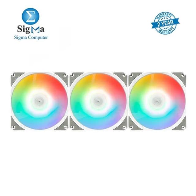 AeroCool Link 3-Pack PWM ARGB Fan - WHITE