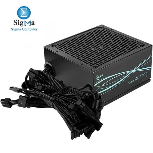 Aerocool LUX PRO 850W – 80Plus Bronze, ATX 3.0 & PCIe 5.0 ready, 105°C Japanese capacitor, FDB 14cm fan, semi-modular design.