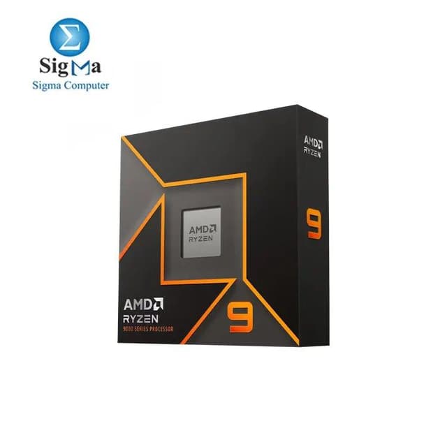 AMD Ryzen 9 9900X 12-core, 24-thread processor with a base clock of 4.4 GHz, max boost of 5.6 GHz, 64 MB L3 cache, 120W TDP, and supports AM5 socket with integrated Radeon graphics