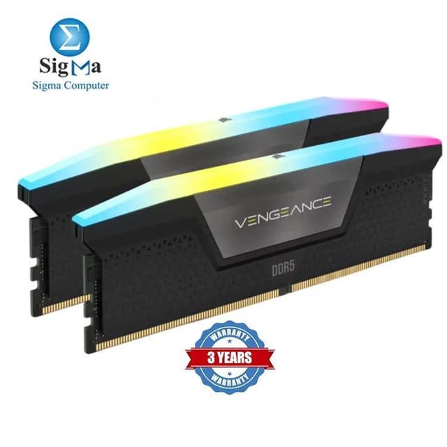 RAM-CORSAIR-48G-Vengeance RGB DDR5 (2x24) 6000MHz CL36-44-44-96 (CMH48GX5M2E6000C36) Intel XMP