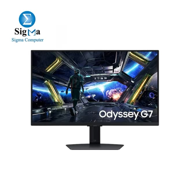 Samsung Odyssey G70D 32" 4K Smart Gaming Monitor, Flat IPS, 3840x2160, 144Hz, 1ms, FreeSync Premium, HDR10+, Hydraulic Stand, Remote, Speaker, Smart Features-LS32DG702EUXEN