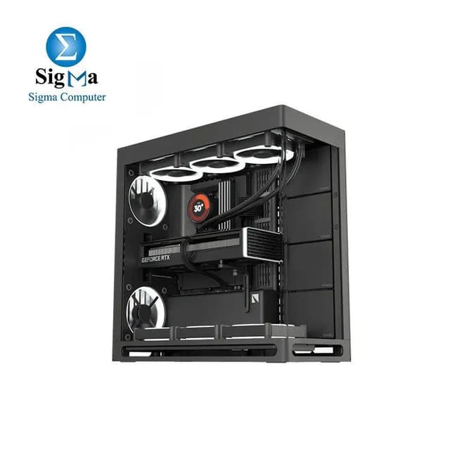 HAVN-HS 420 Black CASE | AIR Cooling Up to 185mm | VGA Support Up to 480mm | Type-C Ready | GPU Holder