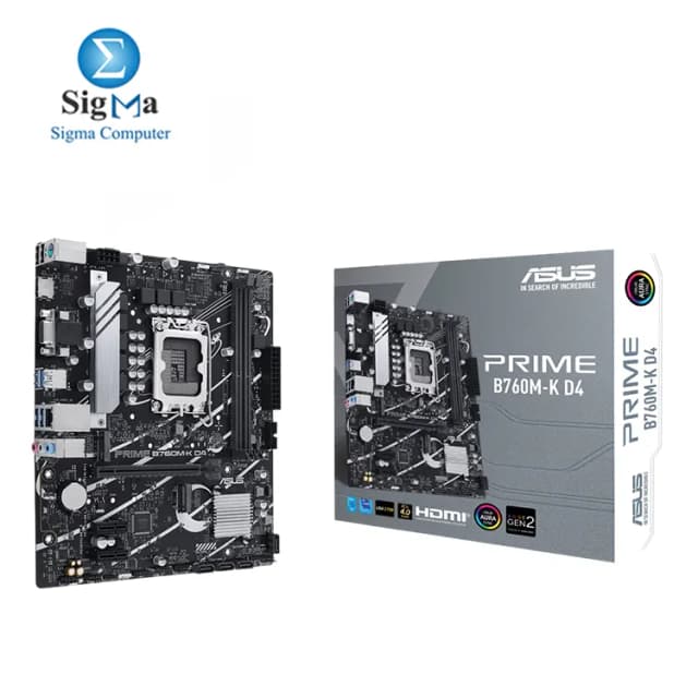 ASUS INTEL PRIME B760M-K D4 Socket LGA 1700 Motherboard