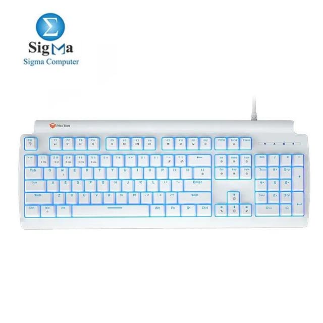 Meetion MK600MX Blue Switches Mechanical White Gaming Keyboard