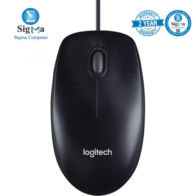 Logitech M90 Wired Mouse – Black