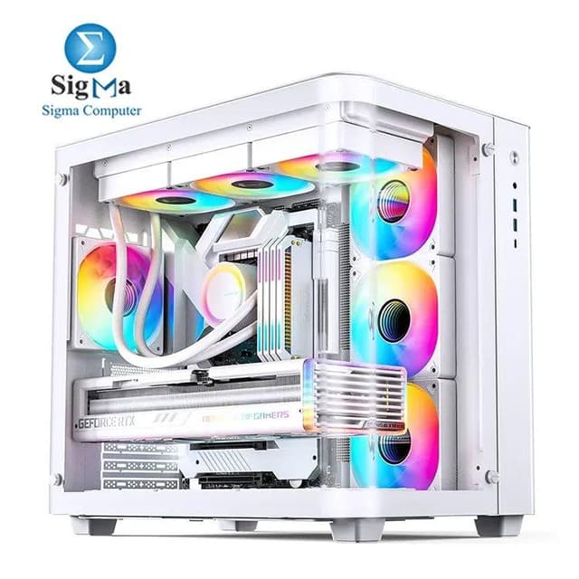 Jonsbo TK-3 White – ATX case, supports GPUs up to 420mm, CPU coolers 165mm, ATX PSUs 220mm, 3.5"/2.5" drives, USB-C, 360mm radiator support, steel & tempered glass.