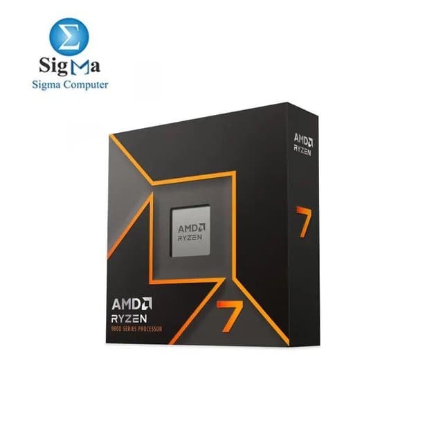 AMD Ryzen 7 9700X features 8 cores, 16 threads, 5.5 GHz boost clock, 32 MB L3 cache, DDR5-5600 support, 65W TDP, PCIe 5.0, and is unlocked for overclocking