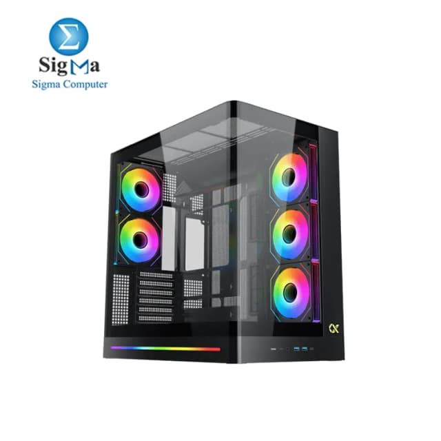 XIGMATEK Pano II Air Type C 8 Fan ARGB Pwm Curved TG EATX Super TowerCase
