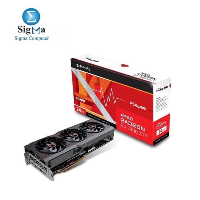 Sapphire Pulse AMD Radeon RX 7900 XTX Gaming Graphics Card with 24GB GDDR6, AMD RDNA 3, Output: 2 x HDMI, 2 x DisplayPort