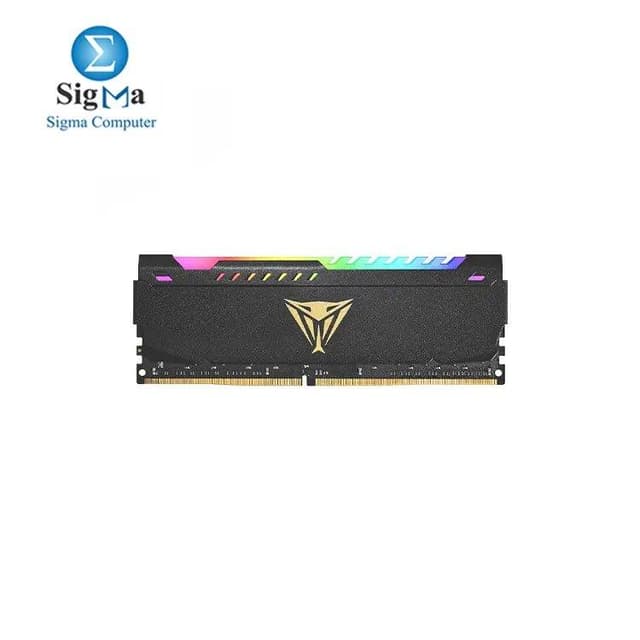 Patriot Viper Steel RGB DDR4 RAM 8GB (1X8GB) 3200MHz CL18 UDIMM Desktop Gaming Memory Module - PVSR48G320C8