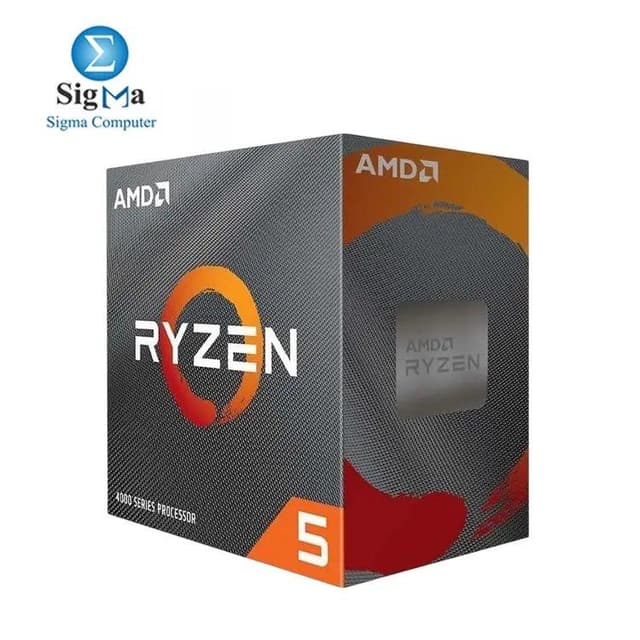 AMD Ryzen 5 4500 6-core, 12-thread processor with a 3.6 GHz base clock, 4.1 GHz boost, 8MB L3 cache, 65W TDP, and supports DDR4-3200 memory, requiring a discrete GPU