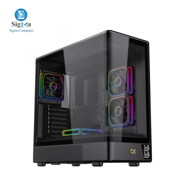 XIGMATEK Moon DGT Digital LCD 4 Fan Argb PWM Curved Tempered Glass Super Tower Case-EN49651