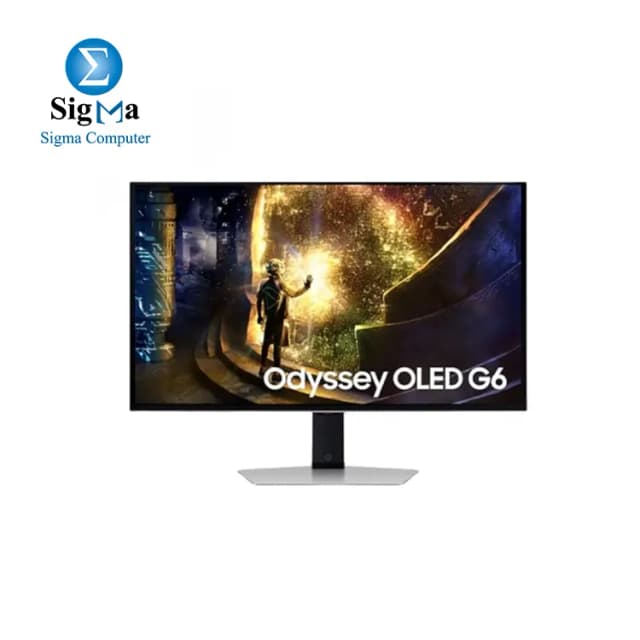 Samsung Odyssey OLED G6 G61SD 27 Inch QHD OLED Gaming Monitor | 240Hz 0.03ms | Glare-Free | FreeSync Premium Pro & G-Sync Compatible – Silver-LS27DG612SUXEN
