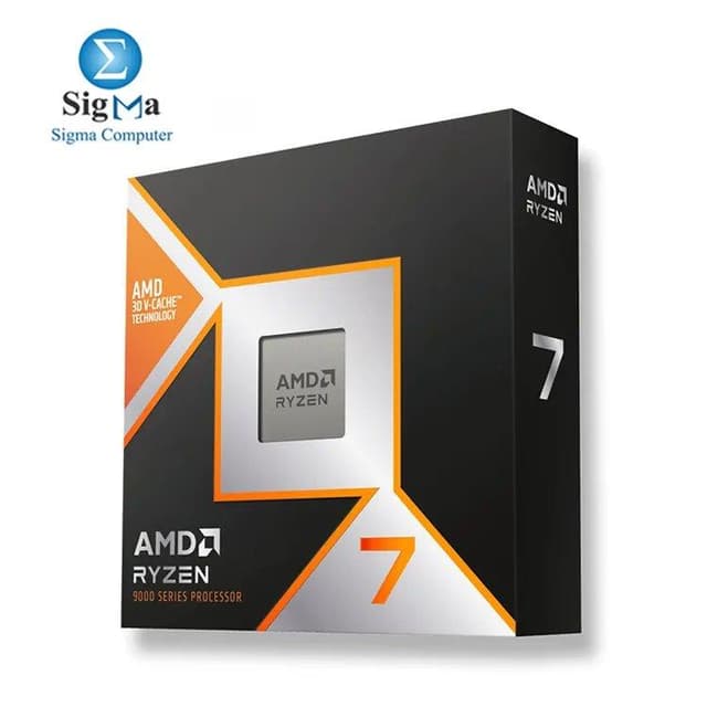 AMD Ryzen 7 9800X3D: 8C/16T, 4.7GHz Base, 5.2GHz Boost, 96MB L3 Cache, 120W TDP, AM5, DDR5, PCIe 5.0, Radeon iGPU (2C, 2200MHz)