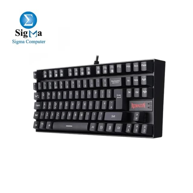 Redragon K552L-KR Kumara 87-Key Mechanical Gaming Keyboard - Red Switch - EN\AR Layout (No Light Edition)