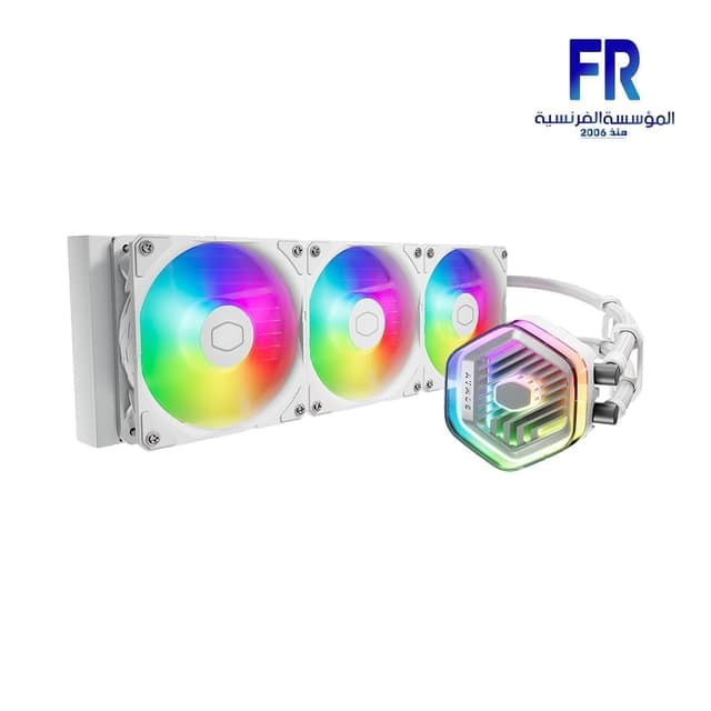 Cooler Master MasterLiquid 360 Atmos ARGB White Liquid Cpu Cooler