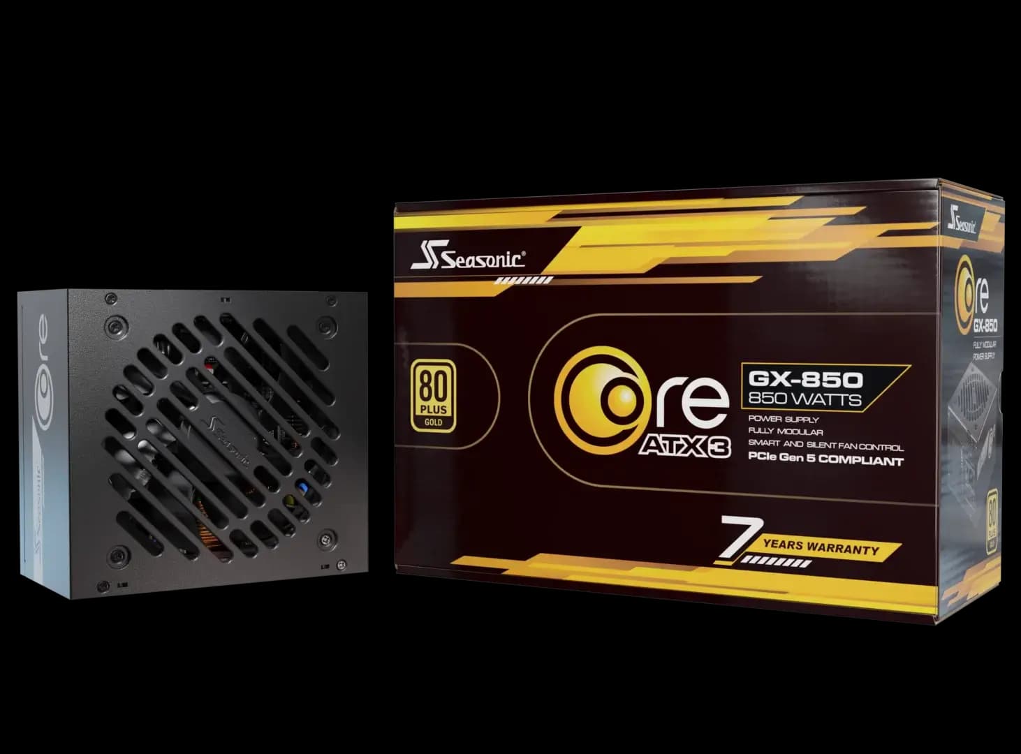 Seasonic Core GX-850 ATX3 850W Atx 3.1 80 Plus Gold Cybenetics Platinum Fully Modular Hydro Dynamic Bearing Fan Power Supply