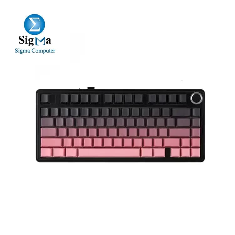 AULA F75-Mechanical-Reaper SW-RGB-TKL-Tri-Mode BT/2.4G/USB-C Hot-Swappable-Gasket-4000mAh-Side-Engraved Keycaps-(GRADIENT PINK)-3164