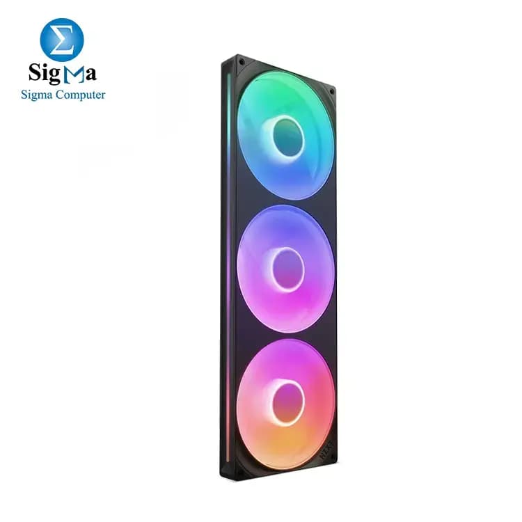 NZXT F420 RGB Core 420mm - 3Fans RGB PWM - 2000 RPM - 98.61 CFM Per Fan - BLACK - RF-U42HF-B1
