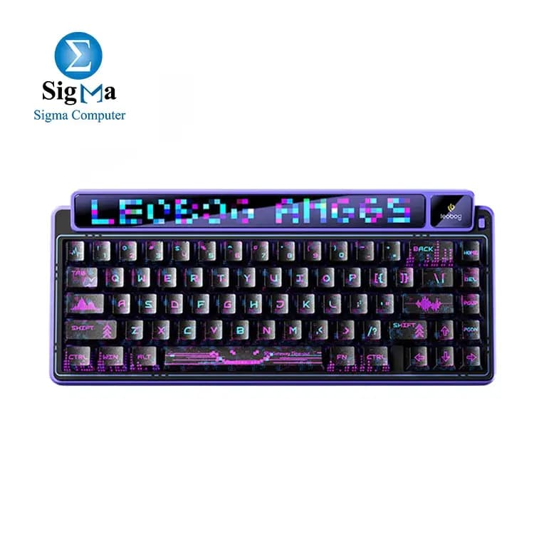 AULA LEOBOG AMG65-Mechanical-Jasper SW-RGB-65%-Tri-Mode BT/2.4G/USB-C-Hot-Swappable-Dual Screen-315 LEDs-(BLACK)-3862