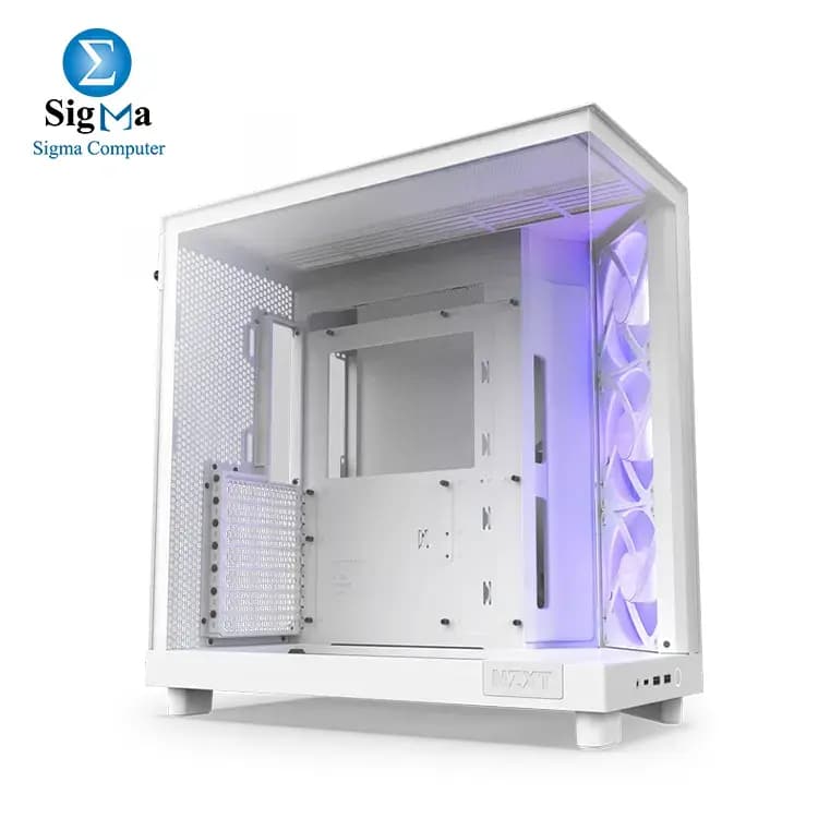 NZXT H6 Flow WITH 3 Fans RGB - White - CC-H61FW-R1