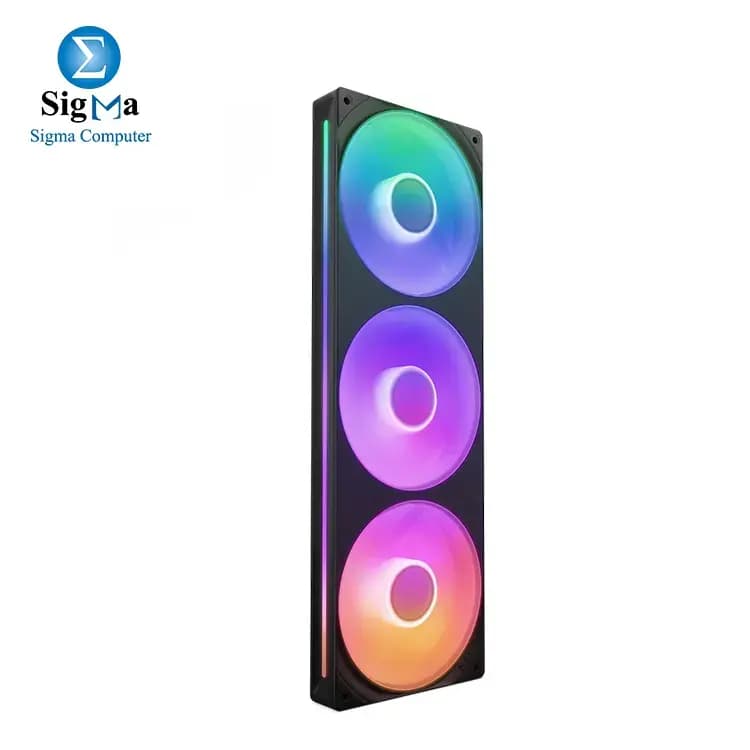 NZXT F360 RGB Core-360mm - 3 Fans RGB PWM - 2400 RPM - 75.12 CFM Per Fan - BLACK - RF-U36HF-B1