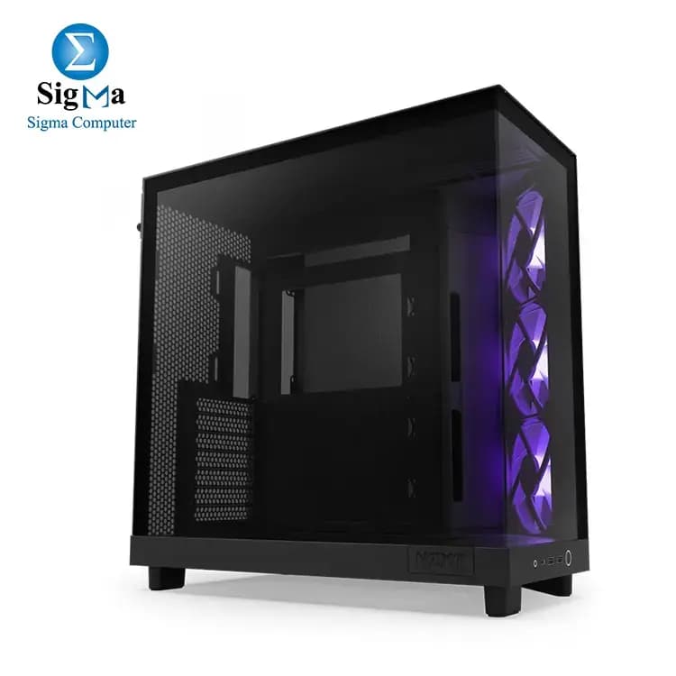 NZXT H6 Flow WITH 3 Fans RGB - Black - CC-H61FB-R1