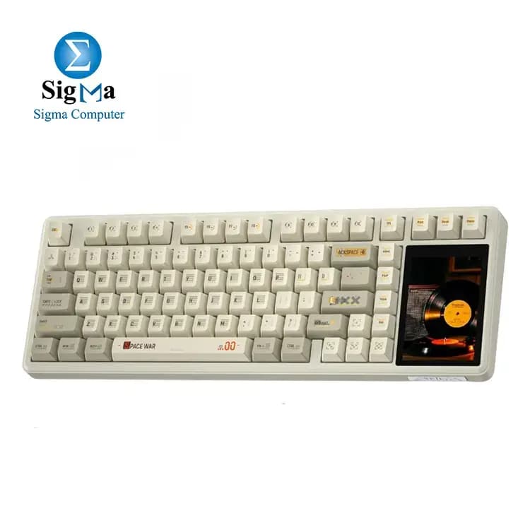 AULA L99-Mechanical-Caramel Latte SW-RGB-TKL-Tri-Mode BT/2.4G/USB-C-Hot-Swappable-Gasket-3.98inch IPS Touchscreen-8000mAh-(LATTE BROWN)-3626