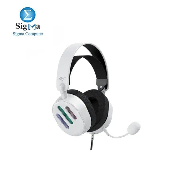 HAVIT H2038U Gaming Headset – Virtual 7.1 Surround Sound, RGB, USB White