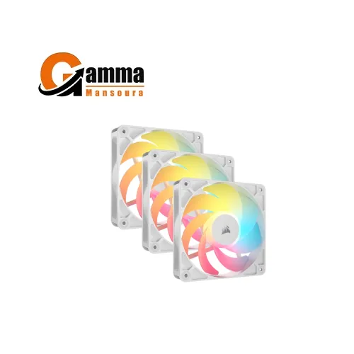 CORSAIR RS120-R ARGB 120mm PWM Reverse Triple Pack Case Fans White