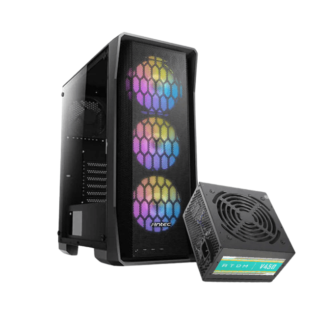 ANTEC NX360 Mid-Tower ATX Gaming Case + PSU Antec Atom V450