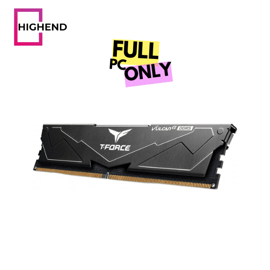 TEAMGROUP T-Force Vulcan Alpha DDR5 Ram 16GB (1x16GB) 6000MHz (PC5-48000) CL38 Desktop Memory Module Ram (Black)