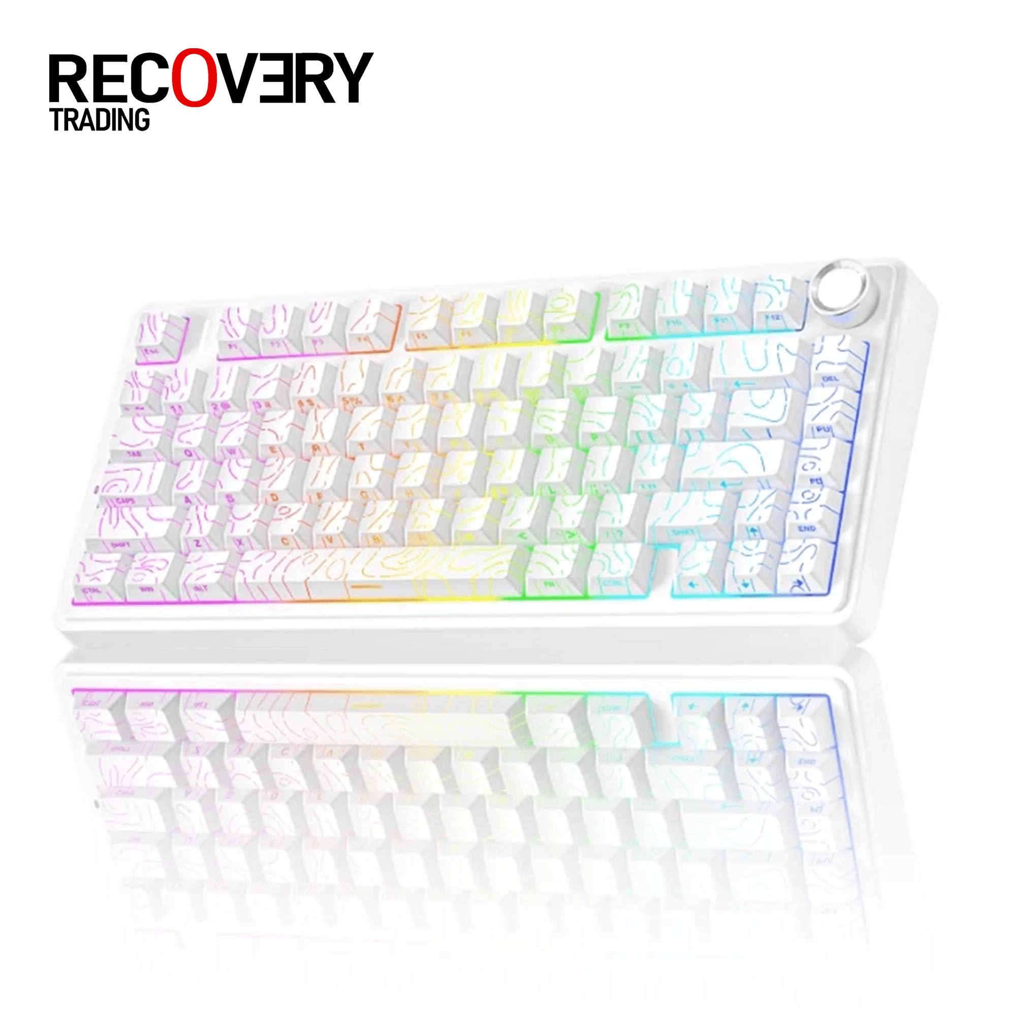 AULA F75 Wireless Mechanical Gaming Keyboard – White Contour