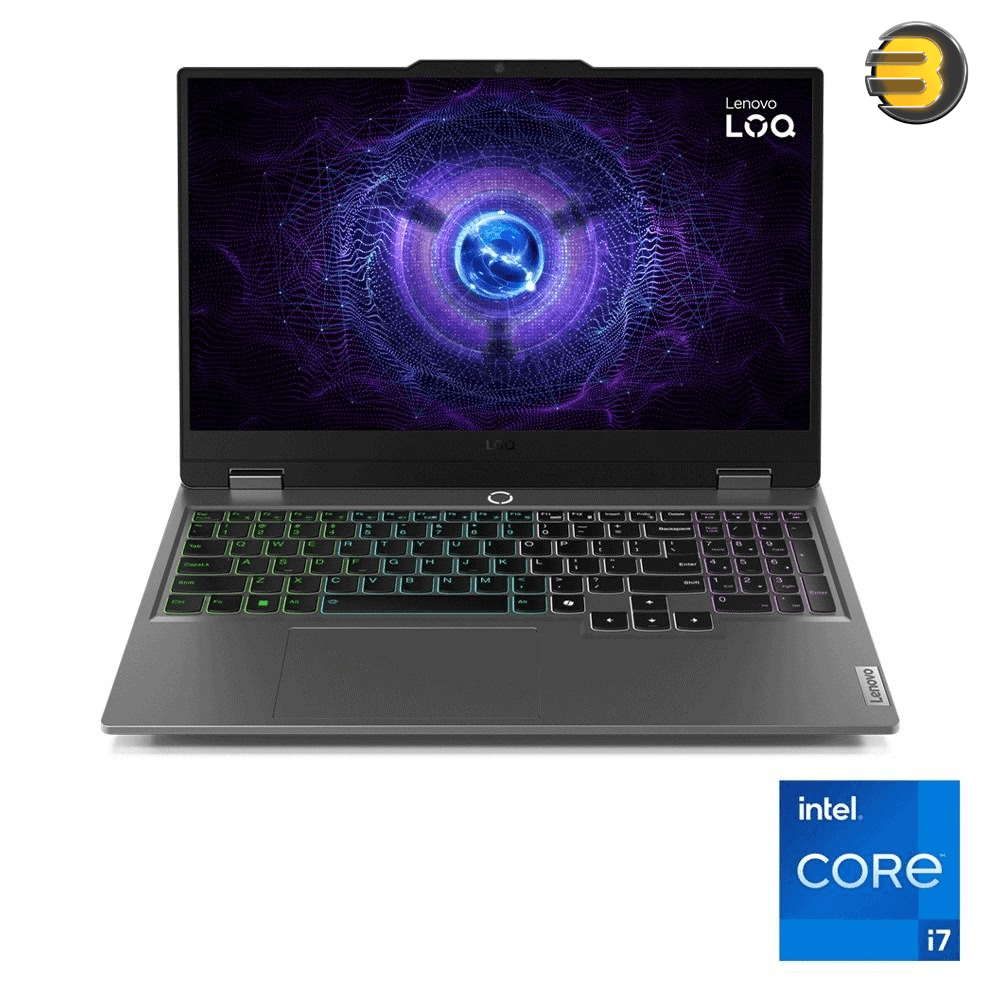 Lenovo LOQ 15IRX10 15.6'' FHD 144Hz Gaming Laptop – Intel Core i7-14700HX, NVIDIA RTX 5060 100W, 16GB DDR5-5600, 512GB SSD, LA1 AI Chip, 5MP Privacy Webcam, 100% sRGB Display, White Backlit Keyboard, FreeDOS & Luna Grey